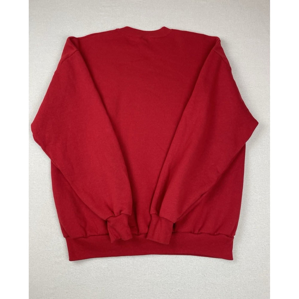 Jerzees Christmas Sweatshirt Women's Size XL Here Comes Santa Claus Ho Ho Ho Red - Picture 7 of 8